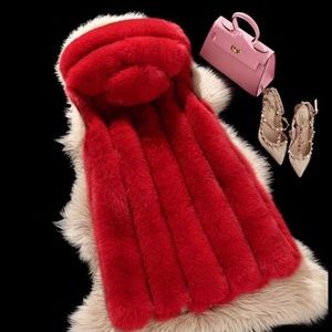 Beautiful Fox Fur Vest with REMOVABLE HOOD
